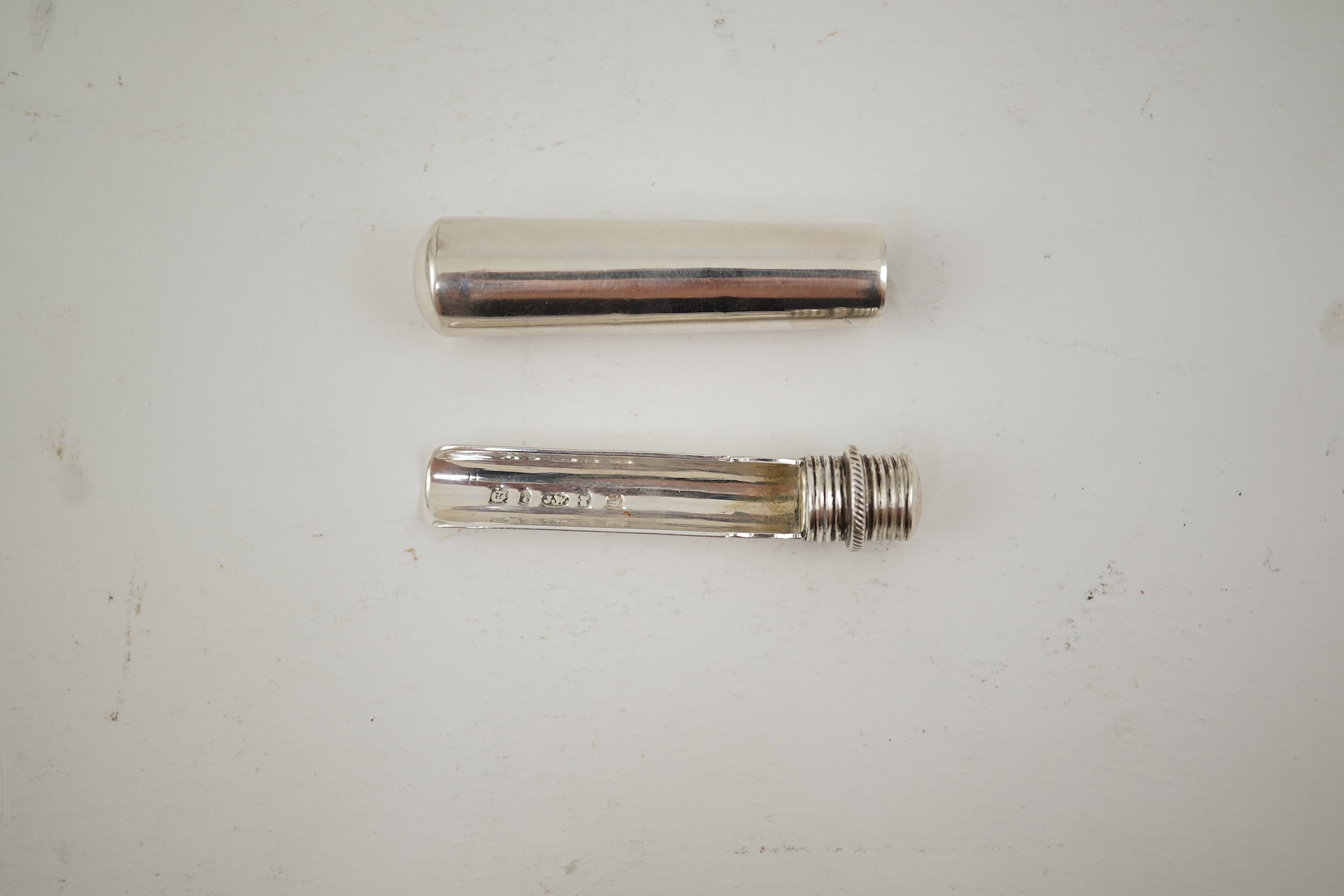 An early Victorian silver travelling apple corer, by Joseph Wilmore